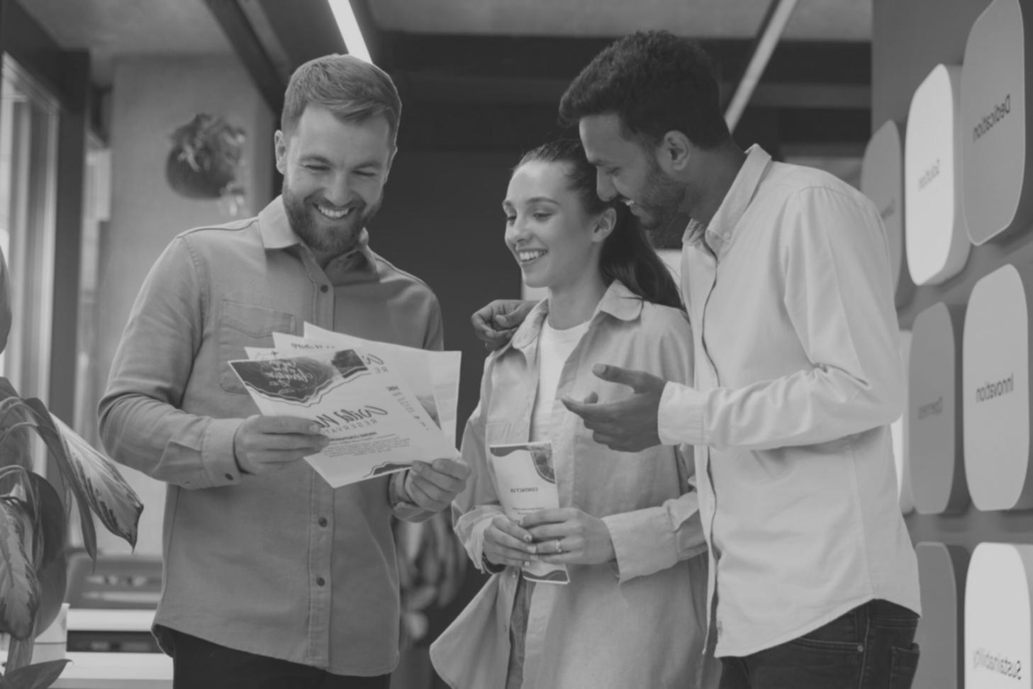 Professional financial planning meeting with charts and documents